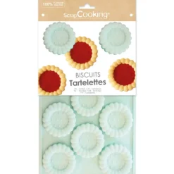 Moule Silicone Biscuit Tartelettes (x11) Scrapcooking