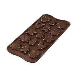 Moule Silicone Boutons Noël Chocolat 3,5 cm Easy Choc (x15) Silikomart