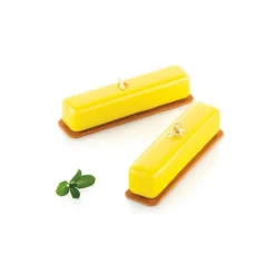 Moule Silicone Éclairs Stripe 13 x 2,8 cm x H 2,8 cm (x8) Silikomart Professional