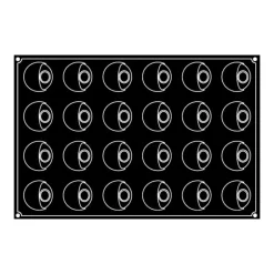 Moule Silicone Éclipse Ø 7,2 cm x H 4,1 cm (x24) Pavoflex