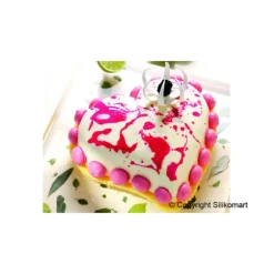 Moule Silicone Coeur bombé professionnel 205 x 186 mm Silikomart