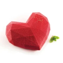 Moule Silicone Coeur Origami 15x13,5 cm SilikoMart Professional