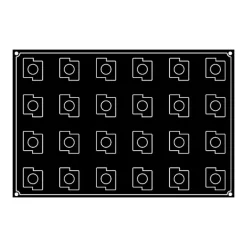 Moule Silicone Cube Tekno 5,8 x 5 cm x H 5 cm (x24) Pavoflex