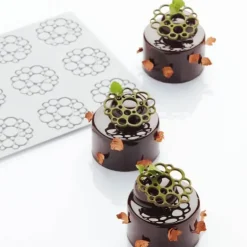 Moule Silicone Décor Cercles Ø 5 x H 0,2 cm (x15) Pavoni