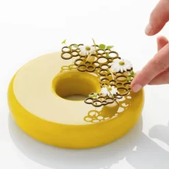 Moule Silicone Décor Cercles 13,8 x 9,4 x H 0,2 (x3) Pavoni