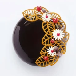 Moule Silicone Décor Feuilles 14,1 x 10 x H 0,2 cm (x3) Pavoni