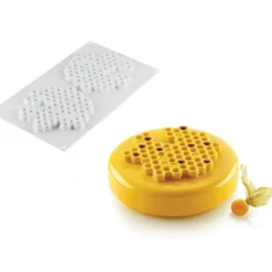 Moule Silicone Décor Miel Ø 14 cm x H 1 cm (x2) Silikomart Professional