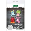 Moule Silicone Décors 4 Monstres Katy Sue