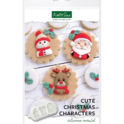 Moule Silicone Décors Personnages de Noël (x3) Katy Sue
