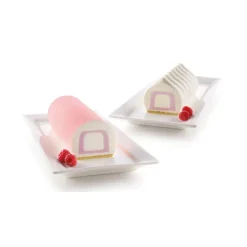 Moule Silicone Insert Bûche et Cake 22 x 5 x H 4 cm (x2) Silikomart 3D Design