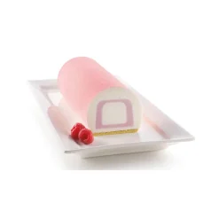 Moule Silicone Insert Bûche et Cake 22 x 5 x H 4 cm (x2) Silikomart 3D Design