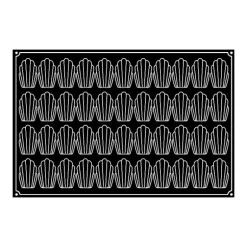 Moule Silicone Madeleine 7,8 x 4,5 cm x H 1,8 cm (x44) Pavoflex