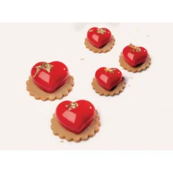 Moule Silicone Mini Coeur Passion 4 x 3 cm x H 2 cm (x30) Pavoflex