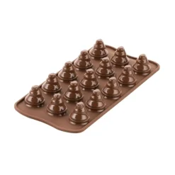 Moule Silicone Mini Sapin Chocolat Ø 2,8 x H 3 cm Easy Choc (x15) Silikomart