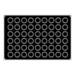 Moule Silicone Mini-Muffin Ø 5 cm x H 2,8 cm (x54) Pavoflex