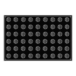 Moule Silicone Mini-Rond Rayé Ø 3,5 cm x H 3 cm (x54) Pavoflex
