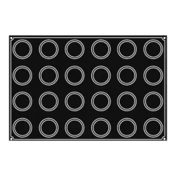 Moule Silicone Muffin Ø 7 cm x H 4 cm (x24) Pavoflex