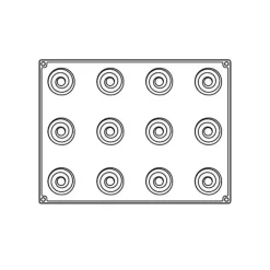 Moule Silicone Over Ø 6,5 cm x H 5 cm (x12) Pavoflex