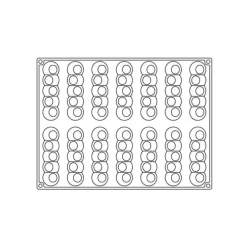 Moule Silicone Pelota 13 x 3,2 cm x H 2,8 cm (x14) Pavoflex