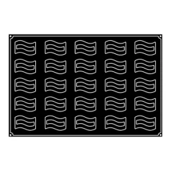 Moule Silicone Rectangle Vague 8 x 4,5 cm x H 4 cm (x25) Pavoflex