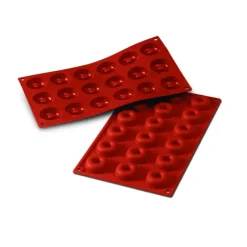 Moule Silicone Savarins 4,1 cm x H 1,2 cm (x18) Silikomart