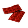 Moule Silicone Savarins 6,5 cm x H 2,1 cm (x8) Silikomart