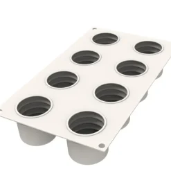 Moule Silicone Sweet Layers avec Emporte-Pièce Ø 5,5 x H 5,5 cm (x8) Silikomart