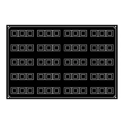 Moule Silicone Tricube 12 x 3,2 cm x H 3,2 cm (x25) Pavoflex