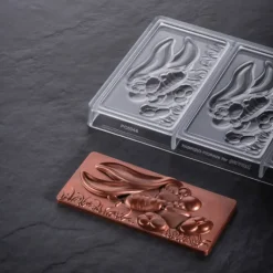 Moule Tablette Chocolat Lapin de Pâques 15,4 x 7,2 cm (x3) Pavoni