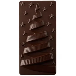 Moule Tablette Chocolat Sapin de Noël Nuit Etoilé 15,4 x 7,7 cm Pavoni
