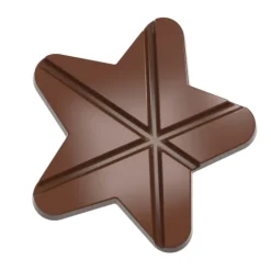 Moule Tablette Chocolat Étoile 11,8 cm (x2) Chocolate World