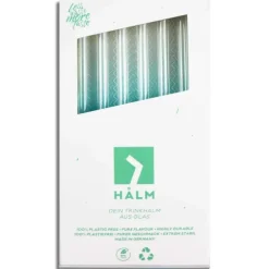 Paille Réutilisable en Verre 23cm droite x6 HALM