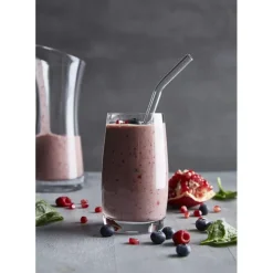 Paille Réutilisable en Verre 23cm courbée x6 HALM