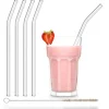 Paille Réutilisable en Verre 23cm courbée x4 HALM