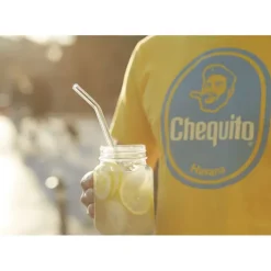 Paille Réutilisable en Verre 23cm courbée x4 HALM