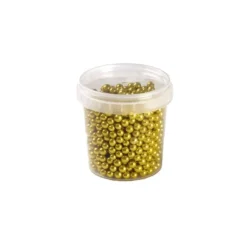 Perles en Sucre Or Métallisé Ø 6 mm 120 g Pavoni