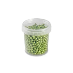 Perles en Sucre Vert Métallisé Ø 4 mm 120 g Pavoni
