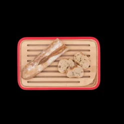 Planche à Pain Bambou 28 x 18 cm Rouge Pebbly