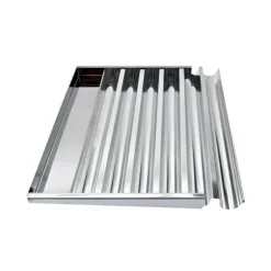 Plaque à Bûchettes 6 Gouttières Fer Blanc 60x40 cm