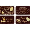 Plaque Chocolat Joyeuses Pâques x64 Florensuc