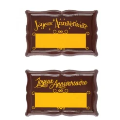 Plaque Chocolat Joyeux Anniversaire à Graver x18 Florensuc