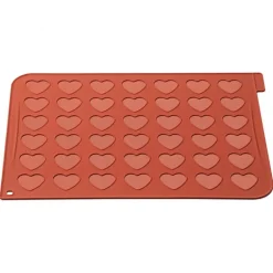 Plaque Macarons Coeurs Silicone 40 x 30 cm Silikomart