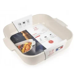 Plat à Four Carré en Céramique Appolia 36 cm Ecru Peugeot