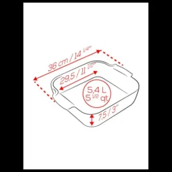 Plat à Four Carré en Céramique Appolia 36 cm Jaune Safran Peugeot