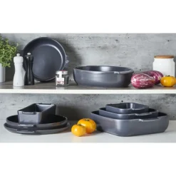 Plat à Four Rectangulaire en Céramique Appolia 40 cm Ardoise Peugeot