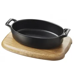 Plat Ovale Noir 18x12 cm Belle Cuisine Revol