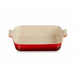 Plat Rectangulaire Héritage en Céramique 32 cm Cerise Le Creuset Tradition