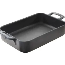 Plat Rectangulaire Noir 19x13 cm Belle Cuisine Revol