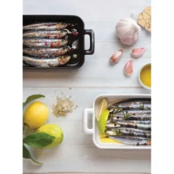 Plat Rectangulaire Noir 26x19 cm Belle Cuisine Revol