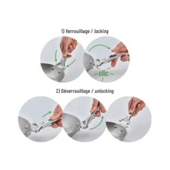 Poignée Amovible en Fonte d’Inox Loqy De Buyer